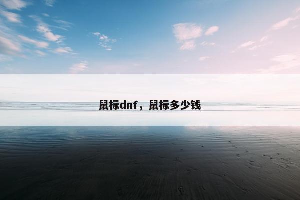 鼠标dnf，鼠标多少钱