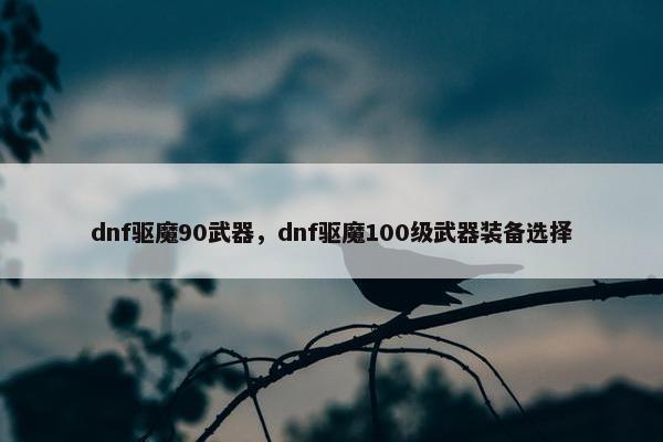 dnf驱魔90武器，dnf驱魔100级武器装备选择