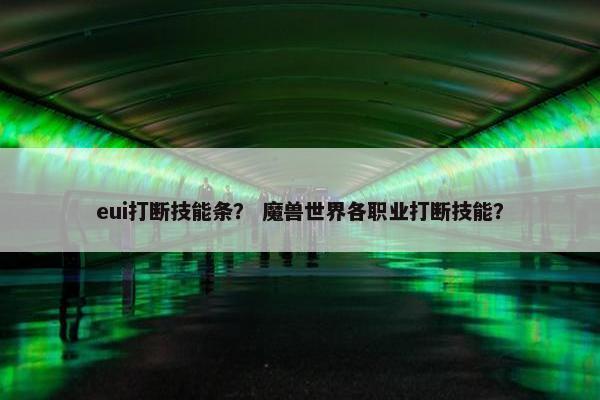 eui打断技能条？ 魔兽世界各职业打断技能？