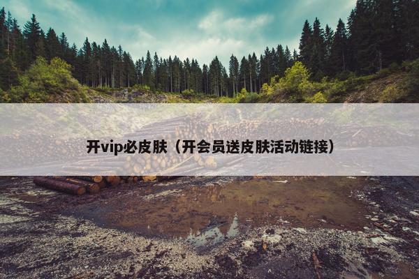 开vip必皮肤（开会员送皮肤活动链接）