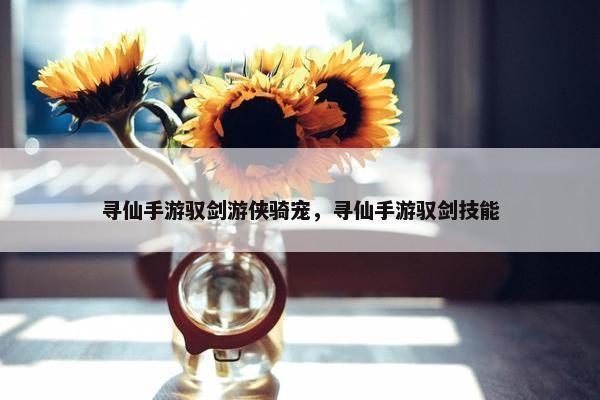 寻仙手游驭剑游侠骑宠，寻仙手游驭剑技能