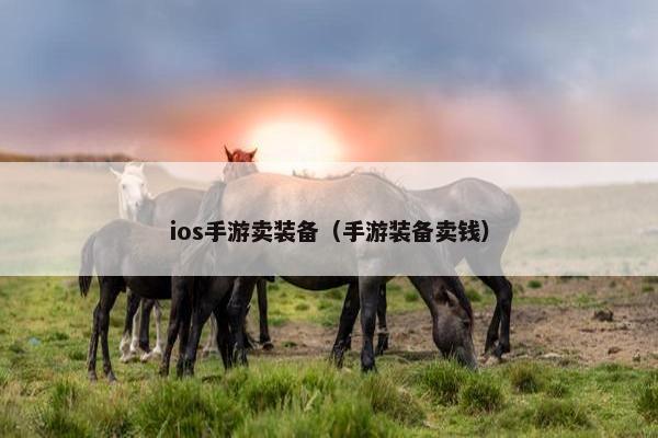 ios手游卖装备（手游装备卖钱）