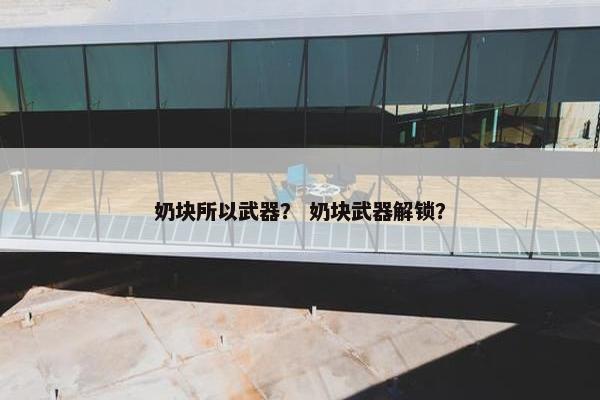 奶块所以武器？ 奶块武器解锁？