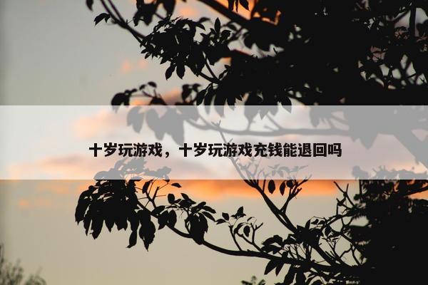 十岁玩游戏，十岁玩游戏充钱能退回吗