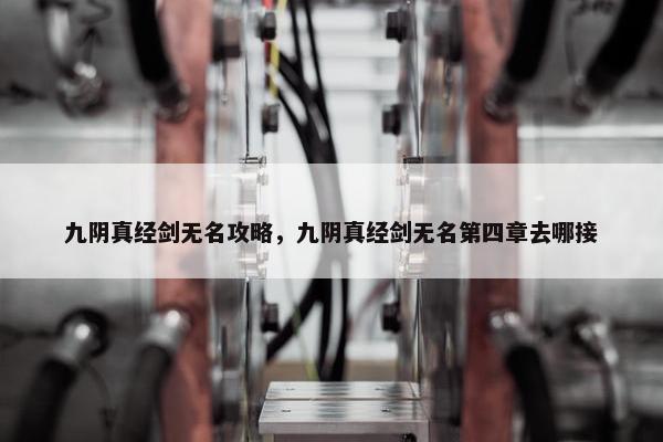 九阴真经剑无名攻略，九阴真经剑无名第四章去哪接