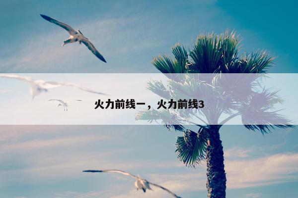 火力前线一，火力前线3