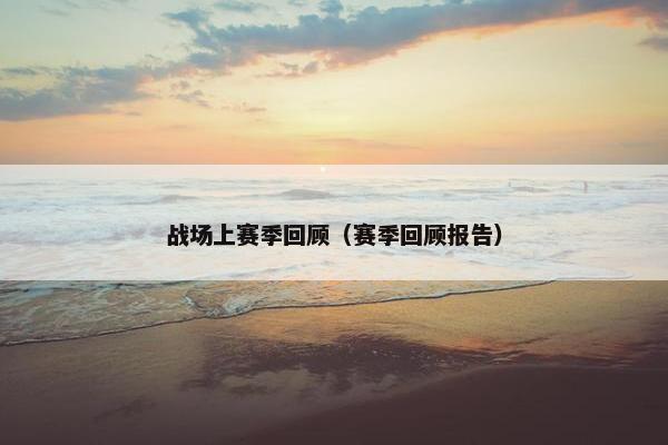 战场上赛季回顾（赛季回顾报告）