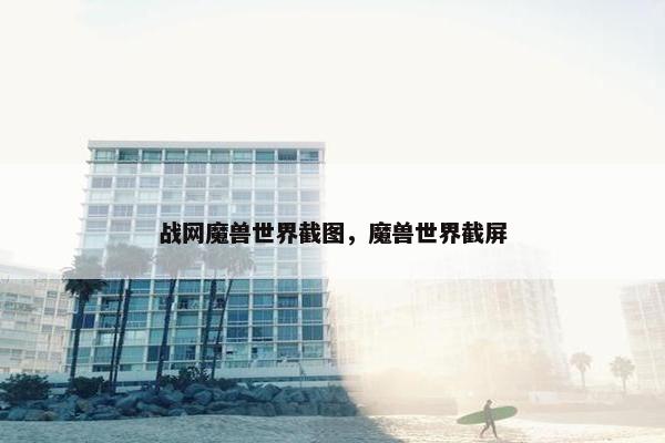 战网魔兽世界截图，魔兽世界截屏