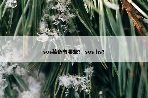 sos装备有哪些？ sos hs？