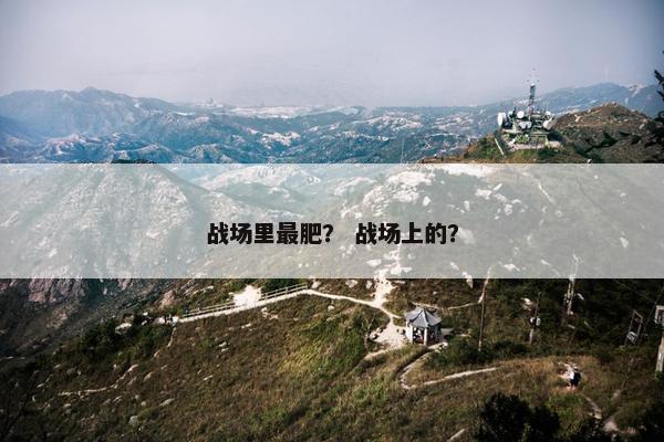 战场里最肥？ 战场上的？