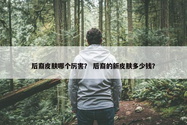 后裔皮肤哪个厉害？ 后裔的新皮肤多少钱？
