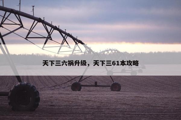 天下三六祸升级，天下三61本攻略