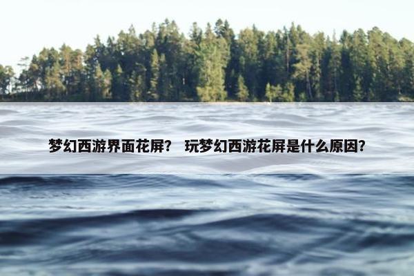 梦幻西游界面花屏？ 玩梦幻西游花屏是什么原因？
