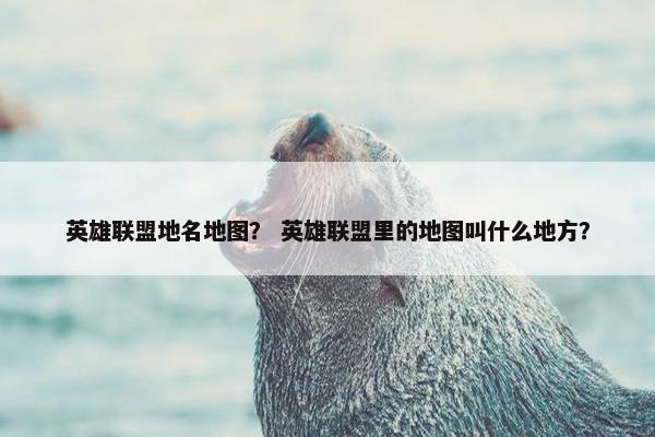 英雄联盟地名地图？ 英雄联盟里的地图叫什么地方？