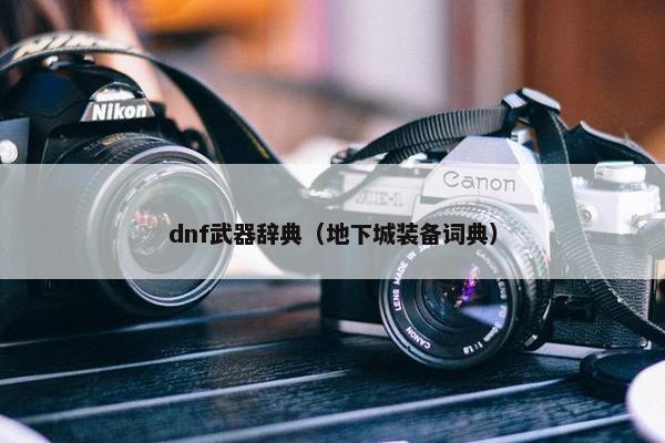 dnf武器辞典（地下城装备词典）