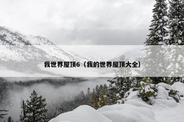 我世界屋顶6（我的世界屋顶大全）