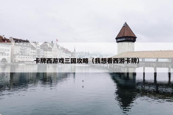 卡牌西游戏三国攻略（我想看西游卡牌）