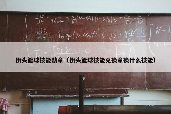 街头篮球技能勋章（街头篮球技能兑换章换什么技能）