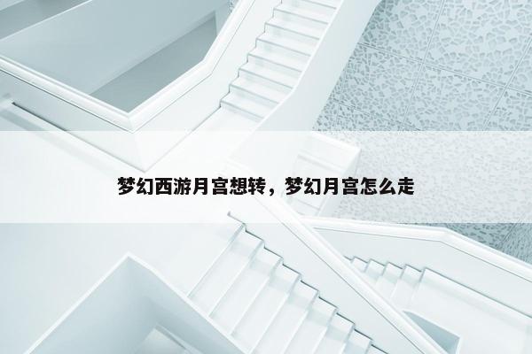 梦幻西游月宫想转，梦幻月宫怎么走