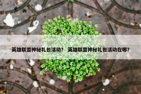 英雄联盟神秘礼包活动？ 英雄联盟神秘礼包活动在哪？