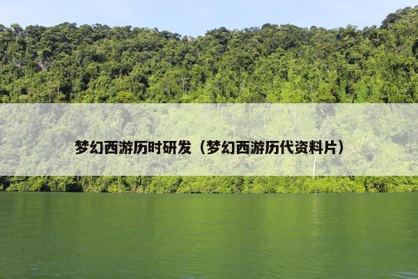 梦幻西游历时研发（梦幻西游历代资料片）
