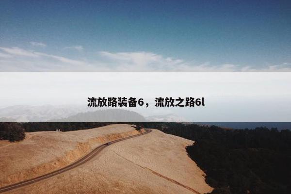 流放路装备6，流放之路6l
