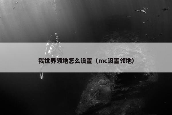 我世界领地怎么设置（mc设置领地）