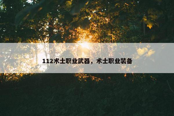 112术士职业武器，术士职业装备