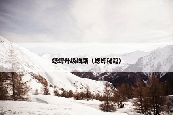蟋蟀升级线路（蟋蟀秘籍）
