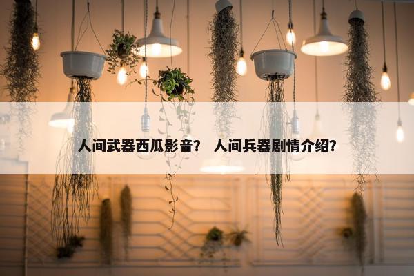 人间武器西瓜影音？ 人间兵器剧情介绍？