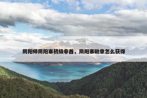 阴阳师阴阳寨初级非酋，阴阳寨勋章怎么获得