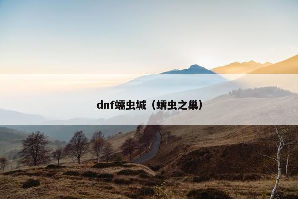 dnf蠕虫城（蠕虫之巢）