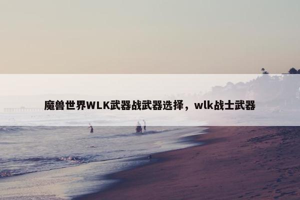 魔兽世界WLK武器战武器选择，wlk战士武器