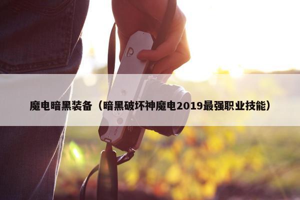 魔电暗黑装备（暗黑破坏神魔电2019最强职业技能）