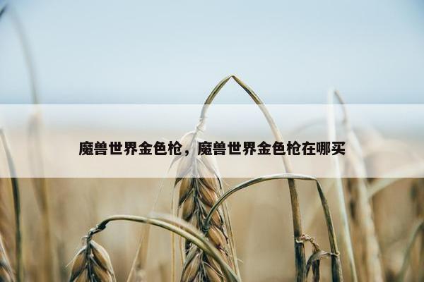 魔兽世界金色枪，魔兽世界金色枪在哪买