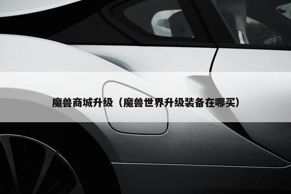 魔兽商城升级（魔兽世界升级装备在哪买）