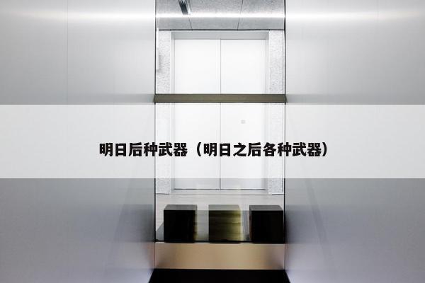 明日后种武器（明日之后各种武器）