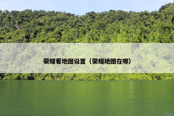 荣耀看地图设置（荣耀地图在哪）